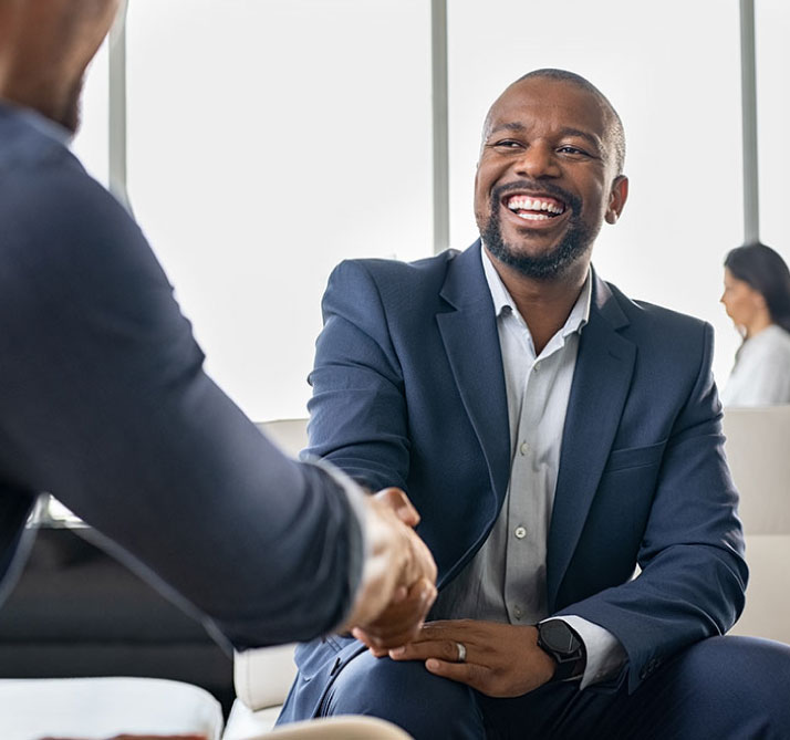 business man shaking hands