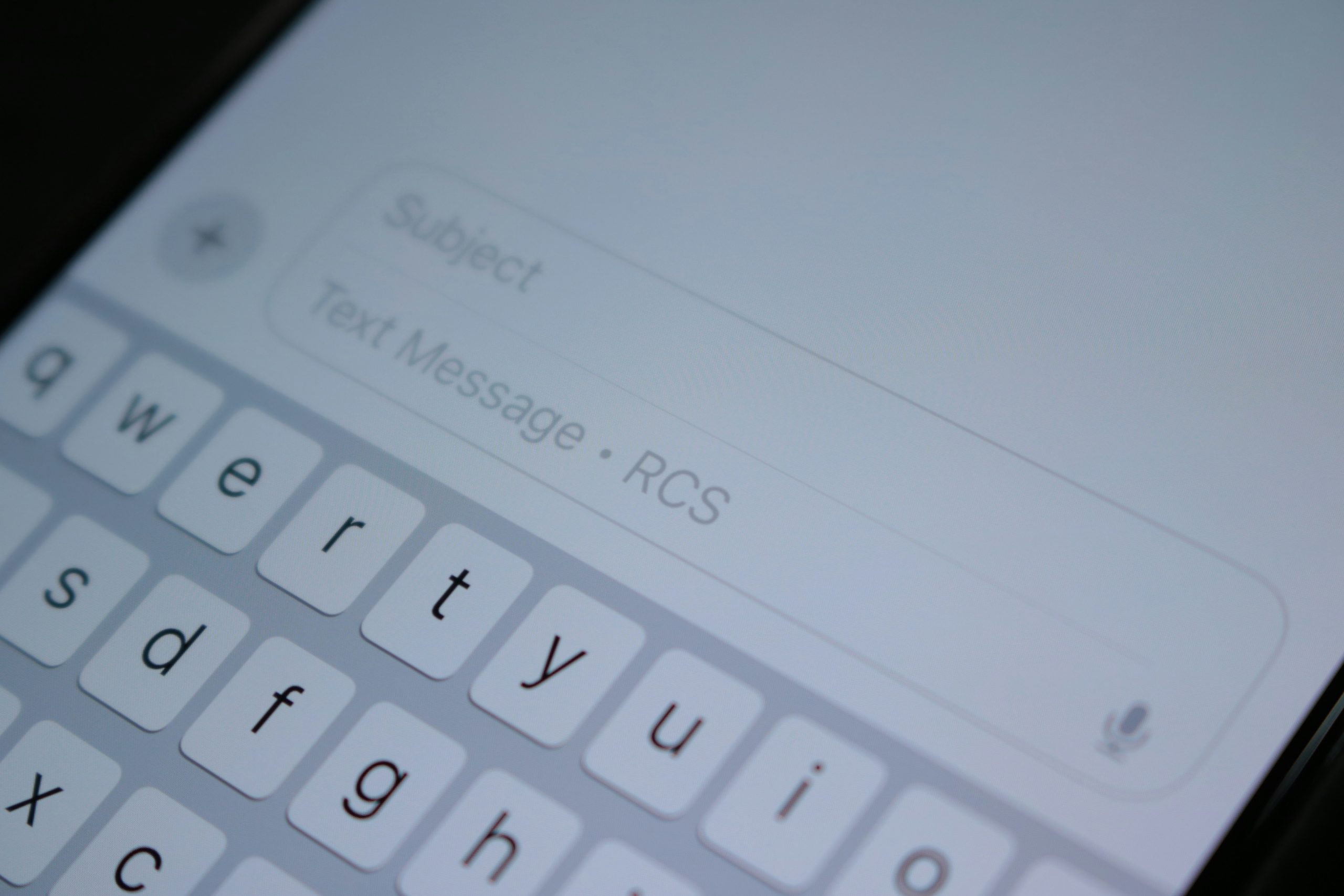 Text message on cell phone